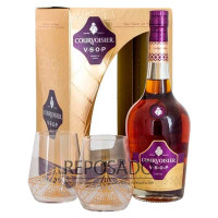 Courvoisier VSOP With 2 Glasses 0,7L (Курвуазьє ВСОП + 2 Склянки 0,7л)