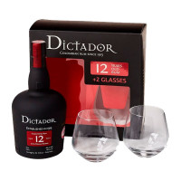 Dictador 12 YO With 2 Glasses 0.7L (Диктатор 12років + 2 Склянки 0.7л)