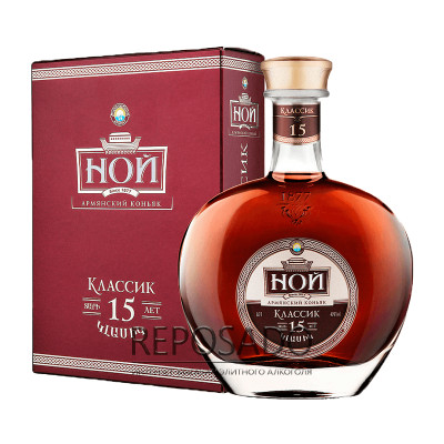 Noy Classic 15YO gift box 0.7L (Коньяк Ной Класік 15 років подарункова коробка 0.7л)