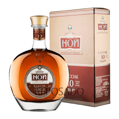 Noy Classic 10YO gift box 0.7L (Коньяк Ной Класік 10 років подарункова коробка 0.7л)
