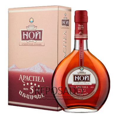 Noy Araspel 5YO gift box 0.5L (Коньяк Ной Араспел 5 років подарункова коробка 0.5л)
