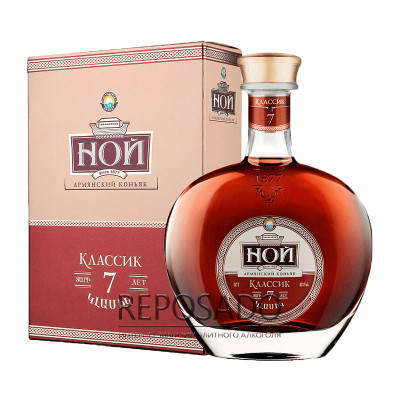 Noy Classic 7YO gift box 0.5L (Коньяк Ной Класік 7 років подарункова коробка 0.5л)