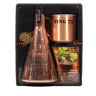 Zing 72 gift box 0,7L (Джин Зінг 72 подарункова упаковка + залізний кухоль 0,7л)