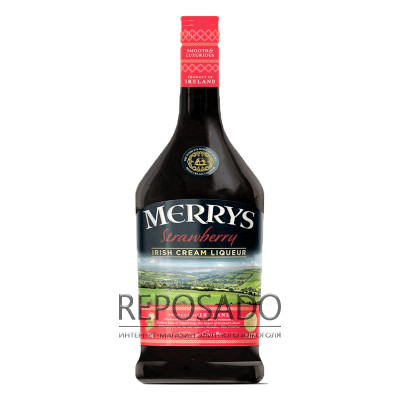 Merrys Strawberry Cream 0,7L (Лікер Мерріс Стравберрі Крим 0,7л)