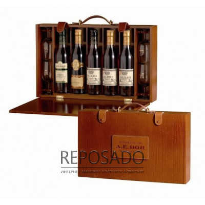 A.E. Dor Coffret Week End Set Cognac 5x0, 35L (А.Є. Дор Коффрет Вікенд Сет Коньяк 5х0, 35л)