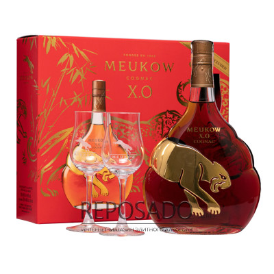 Meukow XO + 2 Glasses 0.7L (Меуков ХО + 2 склянки 0.7л)