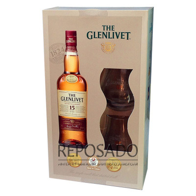 Glenlivet 15 Years Old with 2 Glasses 0,7L (Гленлівет 15 років зі Склянками 0,7л)